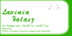 lavinia halasz business card